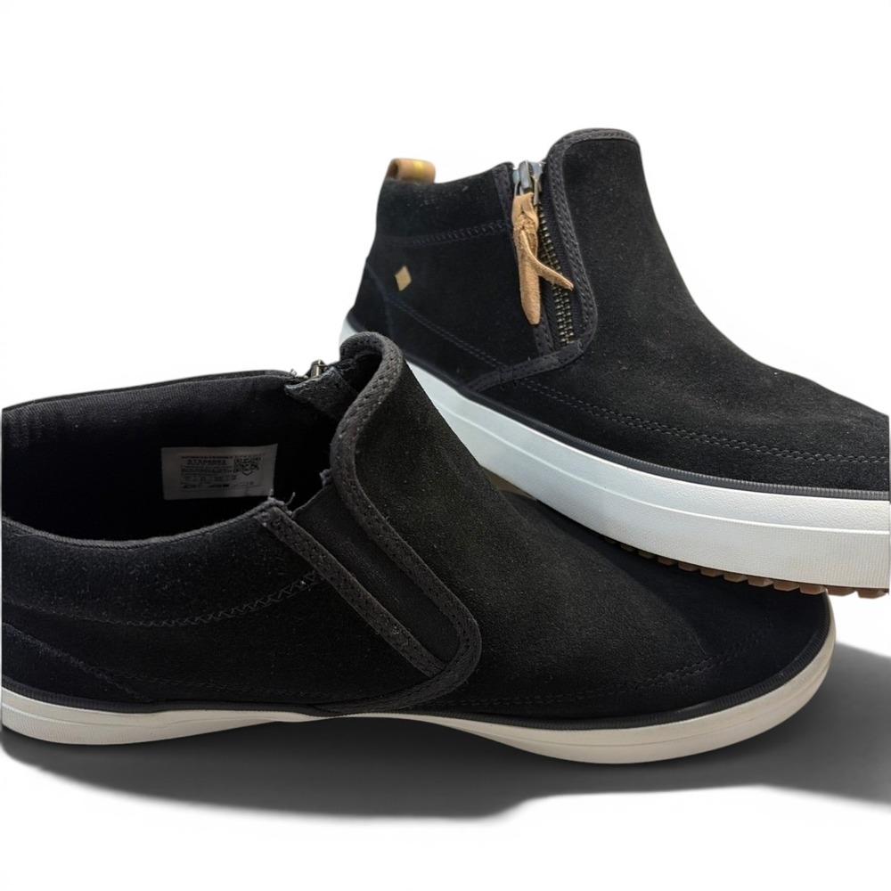 Sperry Soletide 2-Eye Suede High Top Sneakers Black STS86853 Womens 11